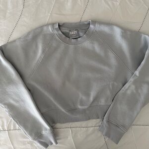 TNA cozy fleece cropped sweater